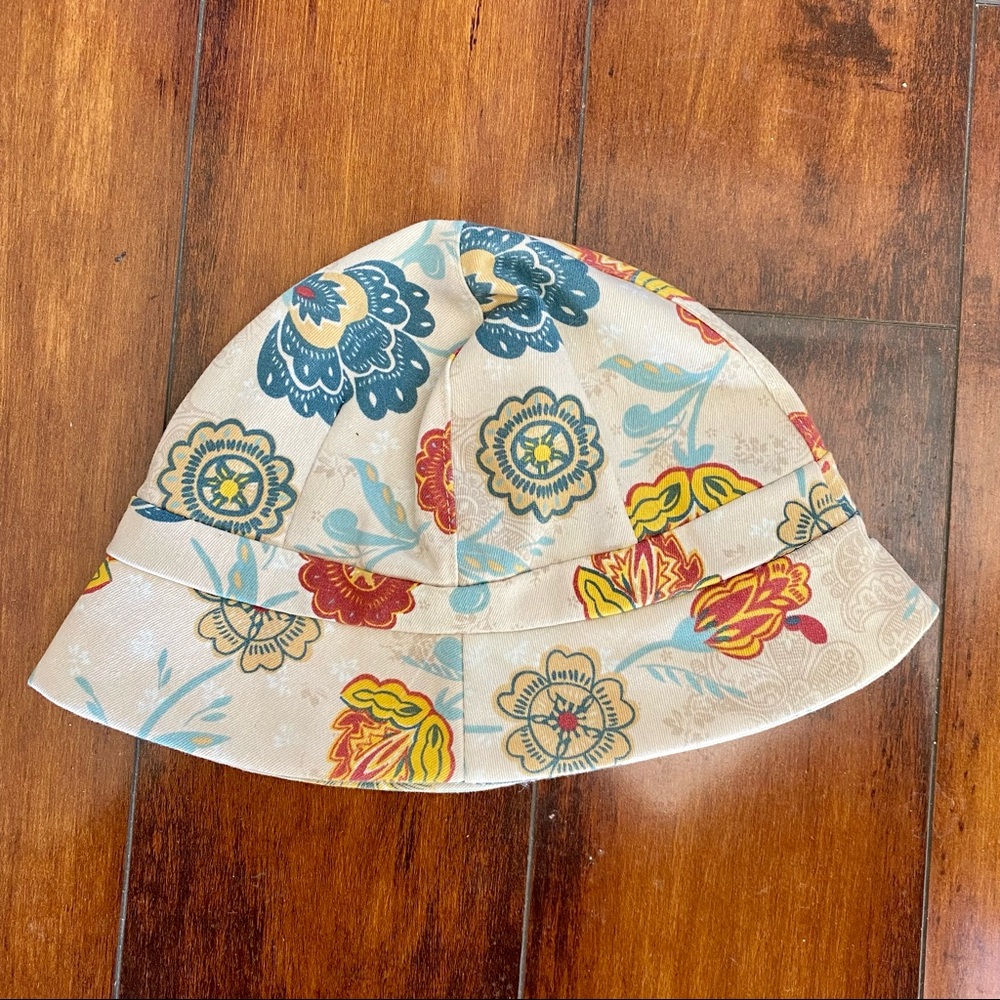 Vintage Y2K 2000s bucket hat floral flower Promod France